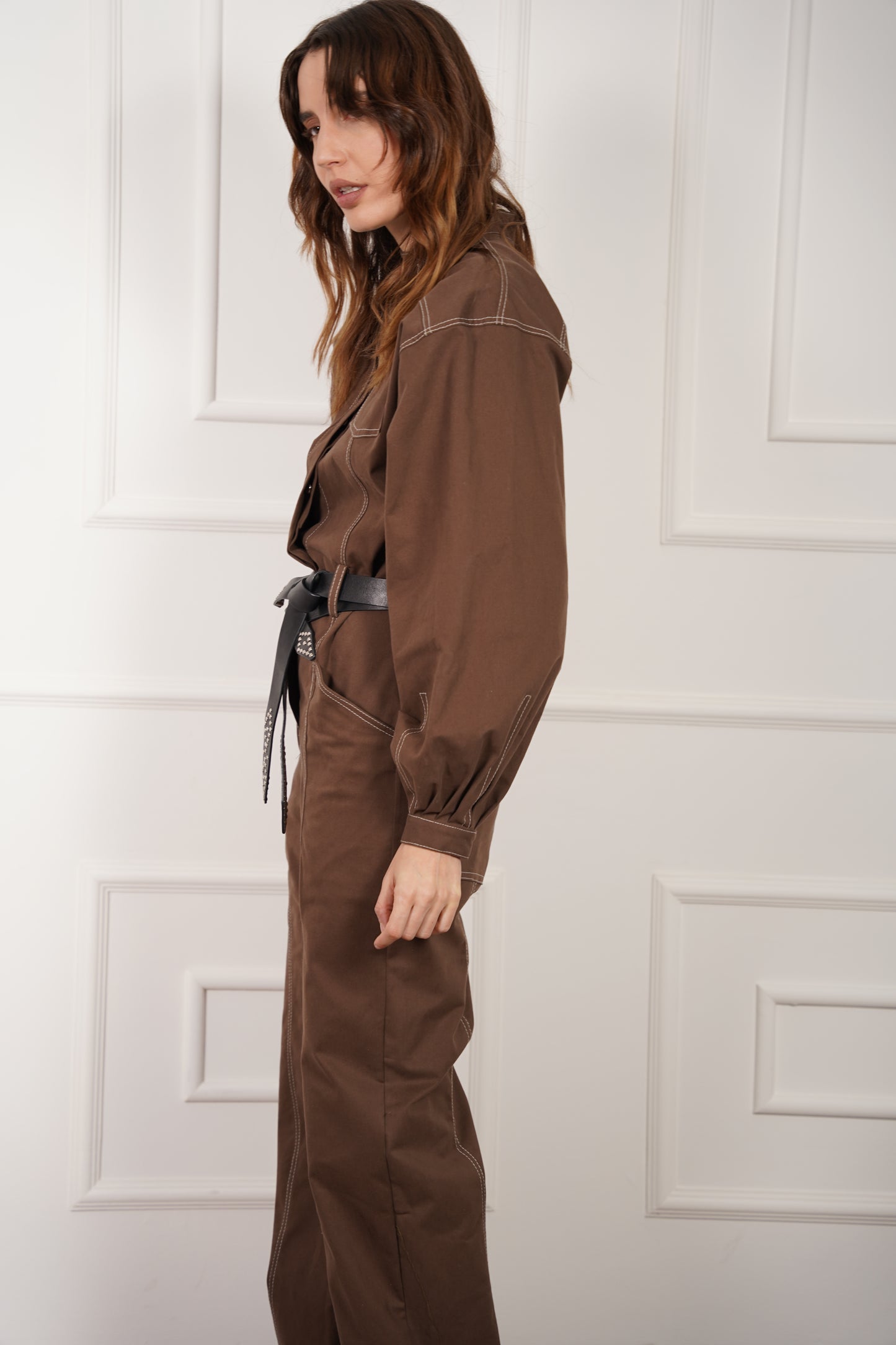 Jumpsuit Algodón Café