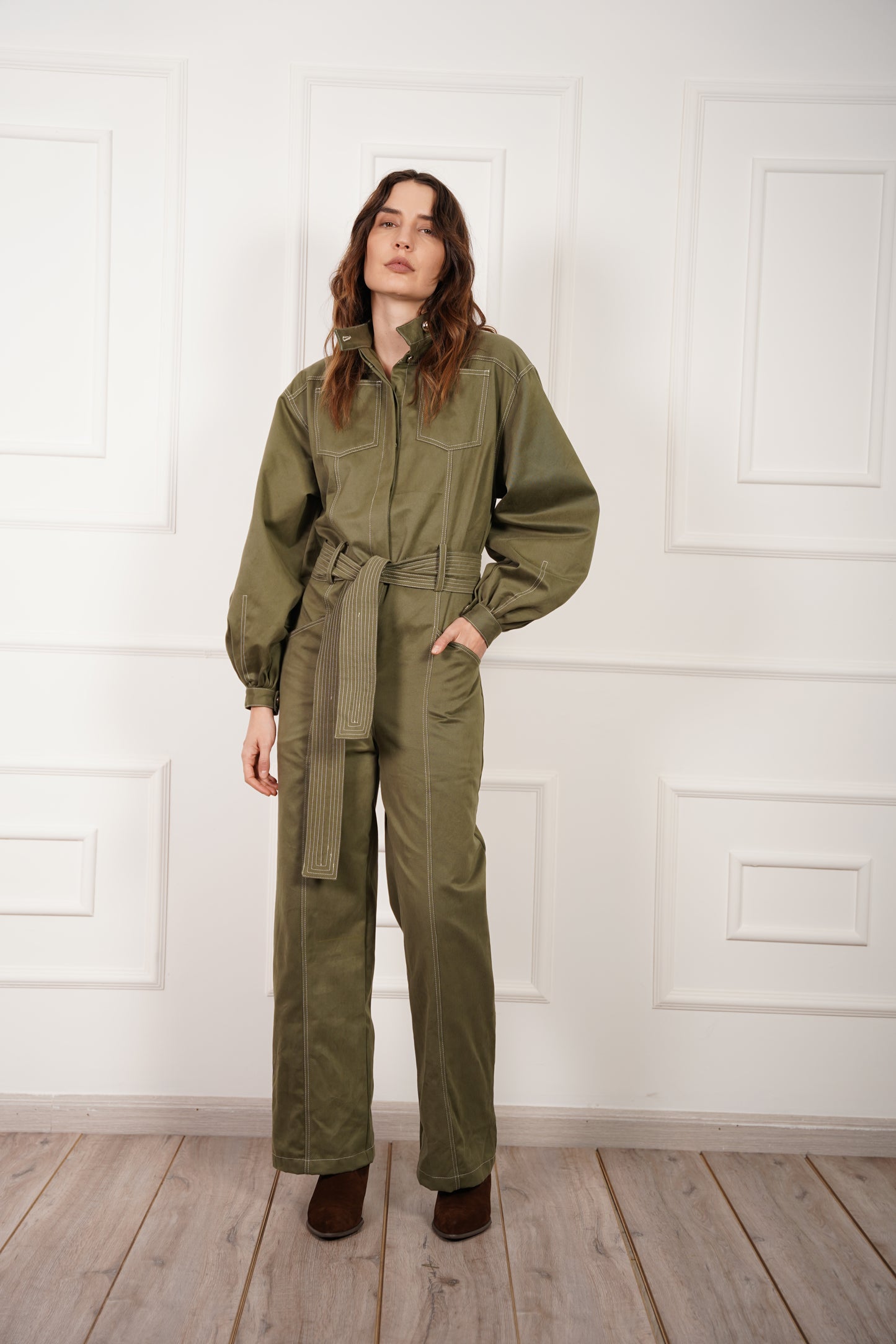 Jumpsuit Algodón Café